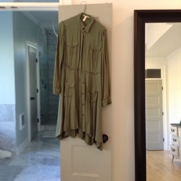 Hunter Green Matilda Jane Button Up Dress - Picture 1 of 3